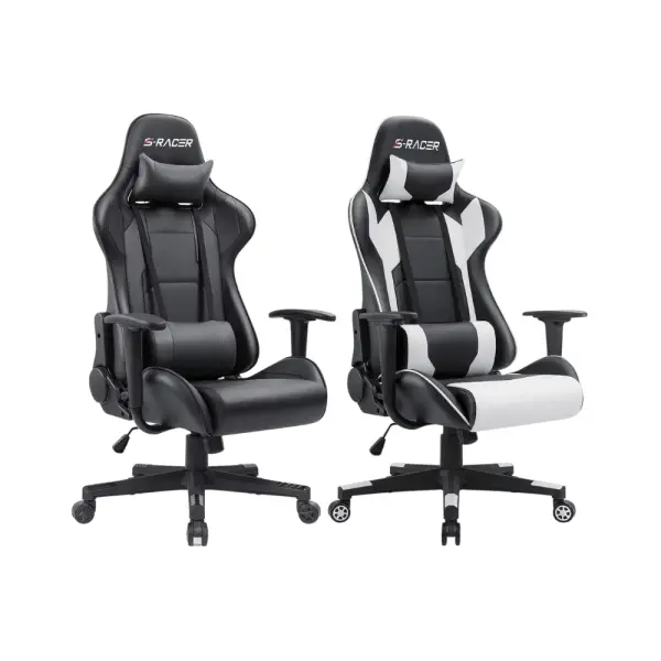 Ghế gaming S-RACER Black White