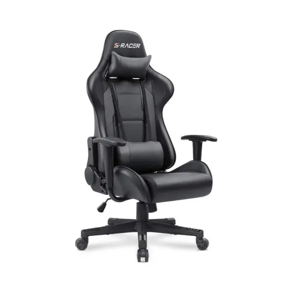 Ghế gaming S-RACER Black White