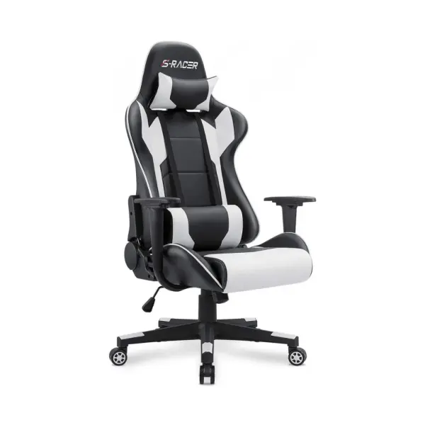 Ghế gaming S-RACER Black White