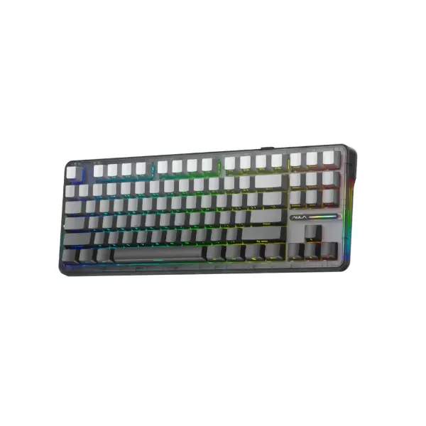 BÀN PHÍM AULA F87 PRO 3 MODE (Phiên bản Black gradient/ Grey wood V4 switch)