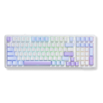 BÀN PHÍM AULA F99 3 MODE (Xám + trắng + xám đậm/Grey wood V3 switch)