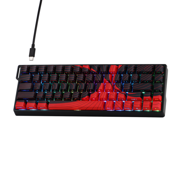 Bàn Phím Cơ Gaming Aula Win68HE Max Có Dây (68 Phím/ Đen + đỏ/ Wing Chun Magnetic Switch/ Rapid Trigger)
