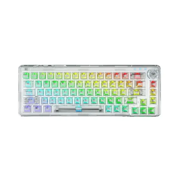 BÀN PHÍM CƠ AULA F68 3 MODE (TYPE-C + 2.4G + BLUETOOTH, ICE CRYSTAL SWITCH, LED RGB)