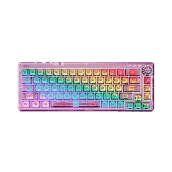 BÀN PHÍM CƠ AULA F68 3 MODE (TYPE-C + 2.4G + BLUETOOTH, ICE CRYSTAL SWITCH, LED RGB)