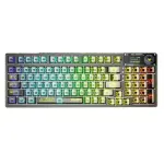 BÀN PHÍM CƠ AULA F98 PRO 3 MODE ĐEN/TRẮNG TRONG SUỐT (TYPE-C + 2.4G + BLUETOOTH, ICE CRYSTAL SWITCH, LED RGB)