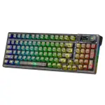 BÀN PHÍM CƠ AULA F98 PRO 3 MODE ĐEN/TRẮNG TRONG SUỐT (TYPE-C + 2.4G + BLUETOOTH, ICE CRYSTAL SWITCH, LED RGB)