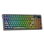 BÀN PHÍM CƠ AULA F98 PRO 3 MODE ĐEN/TRẮNG TRONG SUỐT (TYPE-C + 2.4G + BLUETOOTH, ICE CRYSTAL SWITCH, LED RGB)