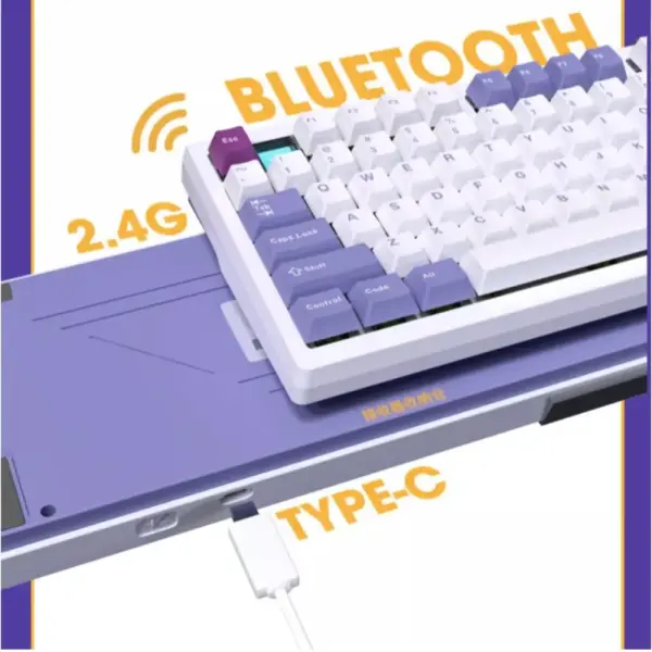 Bàn phím cơ Darmoshark TOP75 Trio-mode Mechanical Keyboard Black/White KB-DMS-000003/KB-DMS-000004