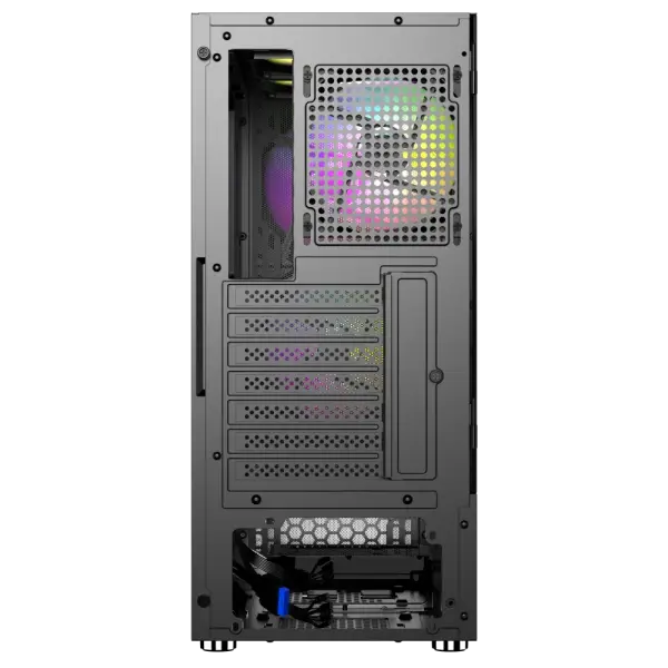 CASE MAGIC GM-04 AIR BLACK AND WHITE GLASS 3 FAN (ATX)