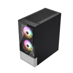CASE MAGIC GM-04 AIR BLACK AND WHITE GLASS 3 FAN (ATX)