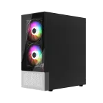CASE MAGIC GM-04 AIR BLACK AND WHITE GLASS 3 FAN (ATX)
