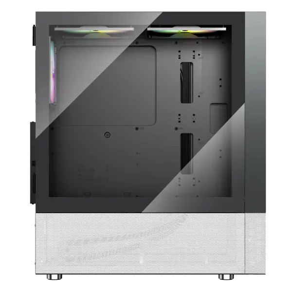 CASE MAGIC GM-04 AIR BLACK AND WHITE GLASS 3 FAN (ATX)