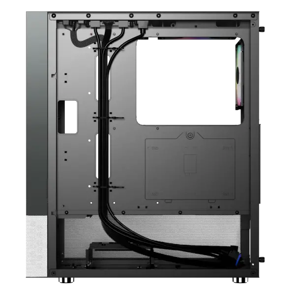 CASE MAGIC GM-04 AIR BLACK AND WHITE GLASS 3 FAN (ATX)