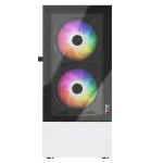 CASE MAGIC GM-04 BLACK AND WHITE GLASS 3 FAN (ATX)