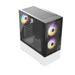 CASE MAGIC GM-04 BLACK AND WHITE GLASS 3 FAN (ATX)