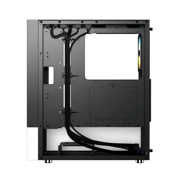 CASE MAGIC GM-04 BLACK AND WHITE GLASS 3 FAN (ATX)