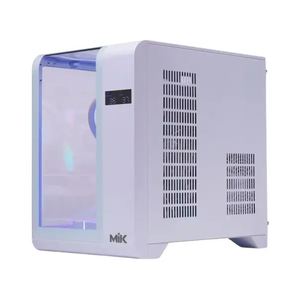 CASE MIK BARBATOS M BLACK/WHITE | M-ATX | KHÔNG FAN