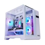 CASE MIK BARBATOS M BLACK/WHITE | M-ATX | KHÔNG FAN