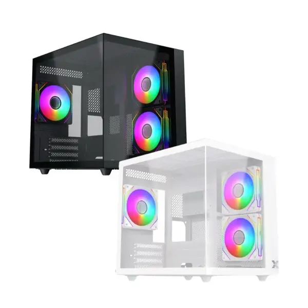 CASE XIGMATEK AQUA M LITE / AQUA M LITE ARTIC 3GF (M-ATX/ KÈM 3 FAN/ CASE BỂ CÁ)