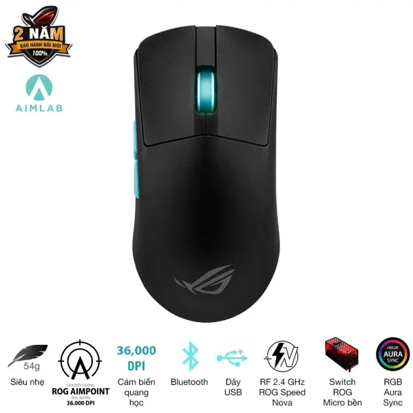CHUỘT GAMING KHÔNG DÂY ASUS ROG HARPE ACE AIM LAB EDITION WIRELESS