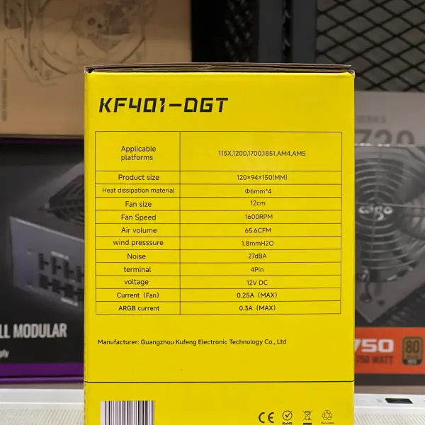 TẢN NHIỆT KHÍ JUNGLE LEOPARD KF401 DIGITAL ĐEN LED ARGB