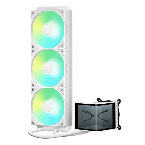 Tản nhiệt nước TRYX PANORAMA SE ARGB 360 ARGB WHITE (Màn hình 3D 6.5"/Bơm Asetek Adela)
