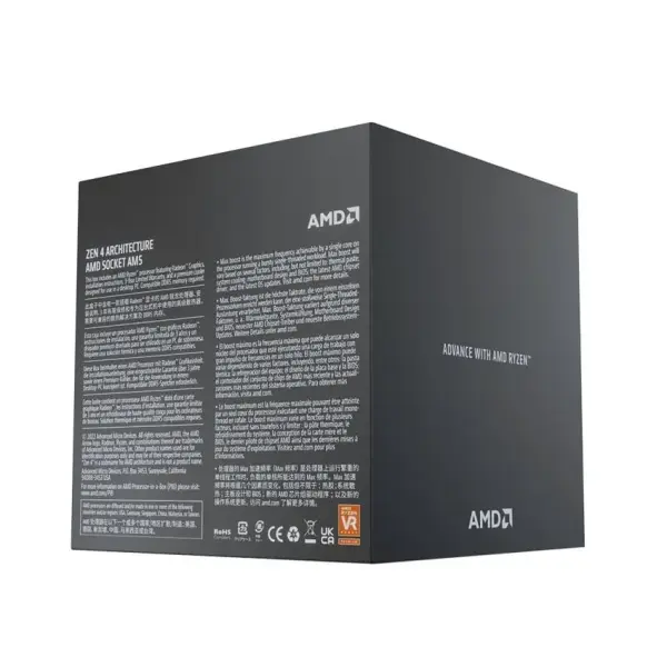 CPU AMD Ryzen 7 7700 (3.8 GHz Upto 5.3GHz / 40MB / 8 Cores, 16 Threads / 65W / Socket AM5)