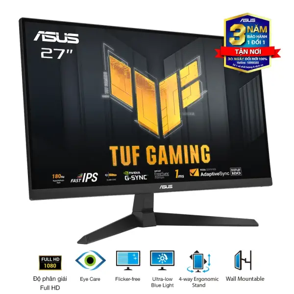 MÀN HÌNH ASUS TUF GAMING VG279Q3A (27 INCH/FHD/FAST IPS/180HZ/1MS)