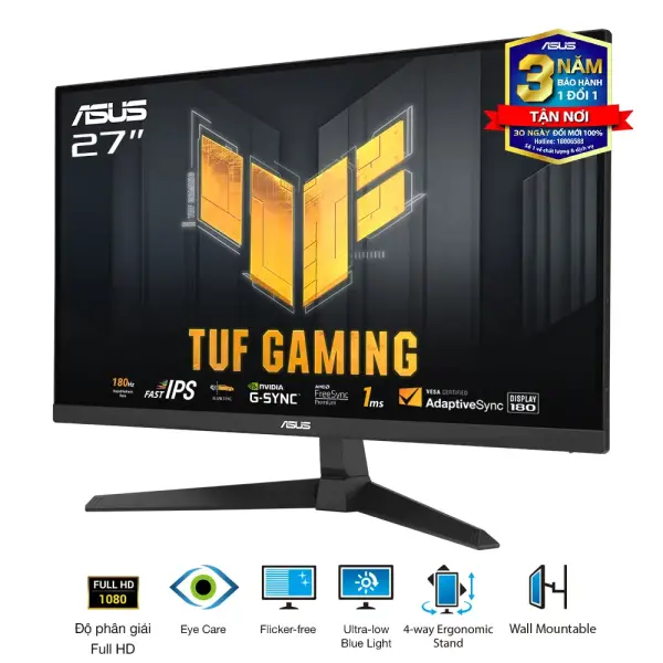 MÀN HÌNH ASUS TUF GAMING VG279Q3A (27 INCH/FHD/FAST IPS/180HZ/1MS)