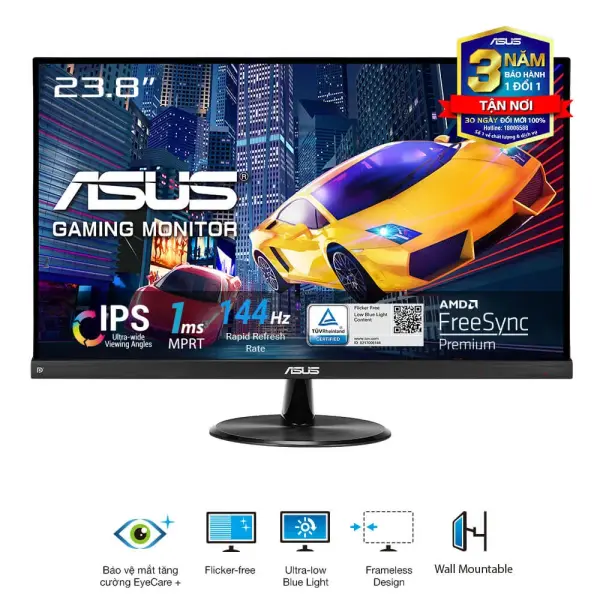 MÀN HÌNH ASUS VP249QGR (23.8 INCH/FHD/IPS/144HZ/1MS)