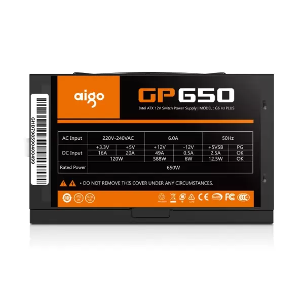 NGUỒN AIGO GP650 650W / 80 PLUS BRONZE/ APFC