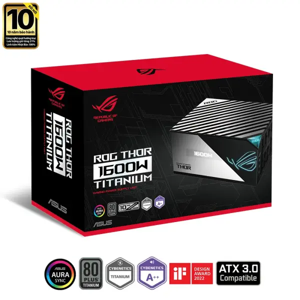 Nguồn Asus Rog Thor 1600T Gaming 1600W 80 Plus Titanium - Full Modular