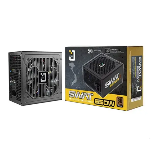 NGUỒN JETEK SWAT650V1 650W (80PLUS BRONZE/MÀU ĐEN)