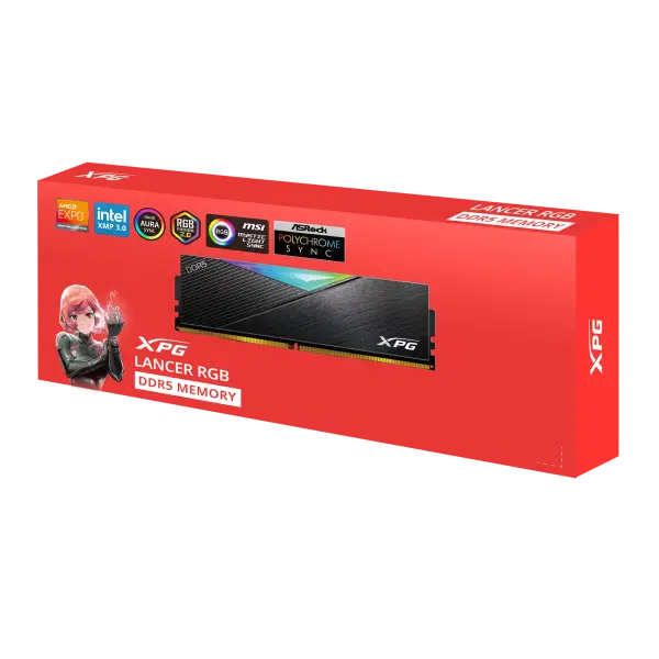 RAM D5 ADATA LANCER RGB 16GB (1X16) 6000MHZ WHITE (AX5U6000C3016G-CLARWH) LCR