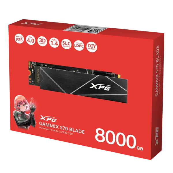 Ổ cứng SSD ADATA XPG GAMMIX S70 BLADE PCIe Gen4x4 M.2 2280