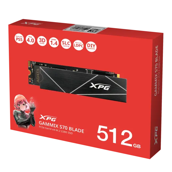 Ổ cứng SSD ADATA XPG GAMMIX S70 BLADE PCIe Gen4x4 M.2 2280