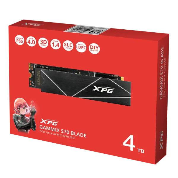 Ổ cứng SSD ADATA XPG GAMMIX S70 BLADE PCIe Gen4x4 M.2 2280