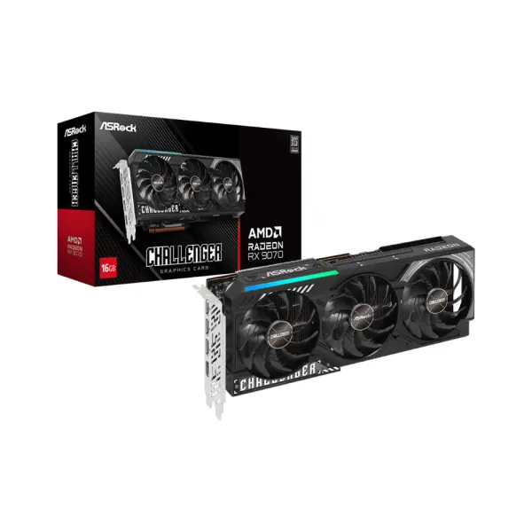 Card màn hình ASRock Radeon RX 9070 Challenger 16GB RX9070 CL 16G